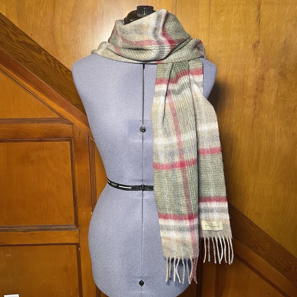 Marchbrae - 100% Lamb Wool Scarf - Light/Dark Academia, Scholar, Minimalist